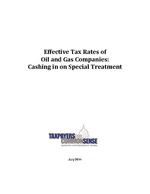 Effective Tax Rates of Oil and Gas Companies: Cashing in on Special Treatment